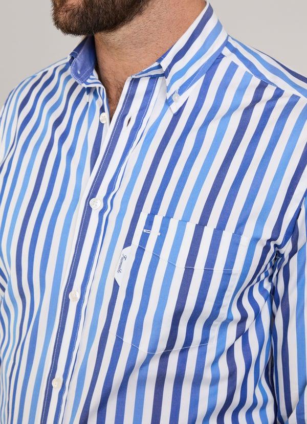 Façonnable Camisa Popelín Rayas Toldo Fit Regular