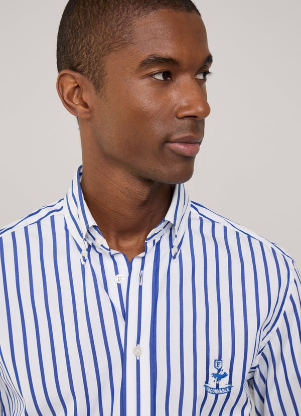 Façonnable Camisa Popelín Rayas Toldo Fit Regular