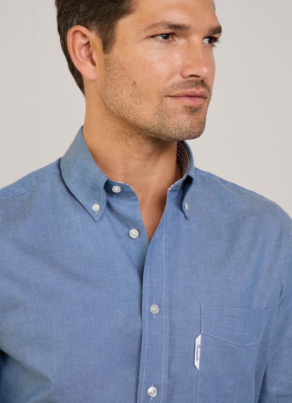 Façonnable Camisa Sarga Fit Regular