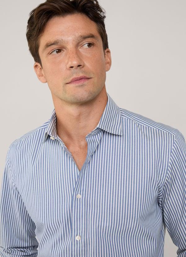 Façonnable Camisa Sarga Rayas Banker Fit Regular