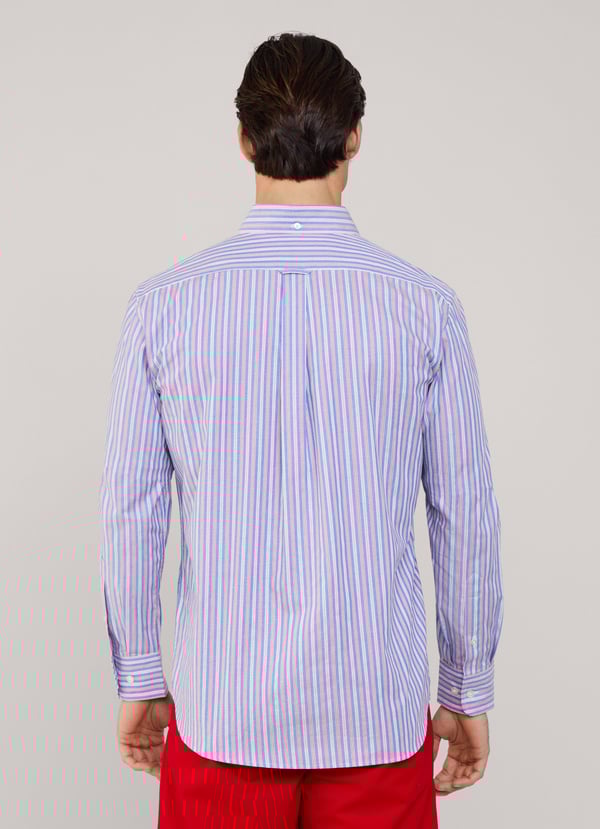 Façonnable Camisa Sarga Rayas Náuticas Fit Regular