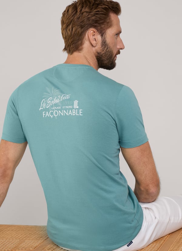 Façonnable camiseta palmera fit regular