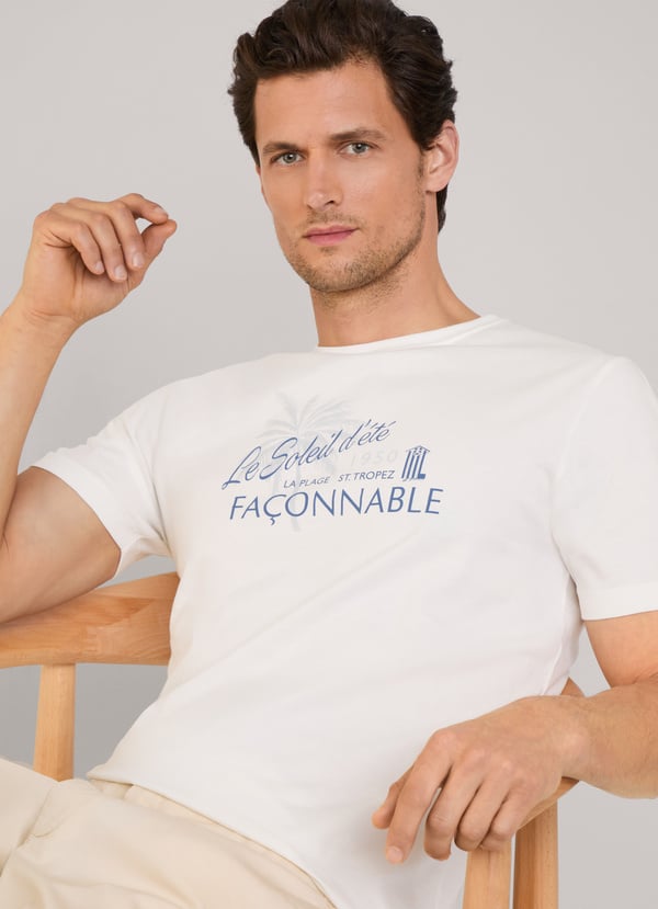 Façonnable camiseta palmera fit regular