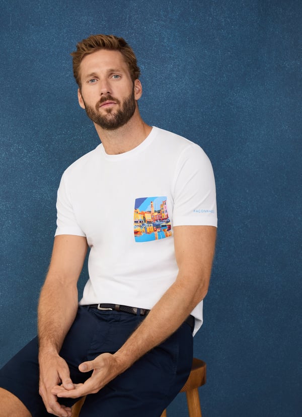 Façonnable camiseta saint tropez fit regular