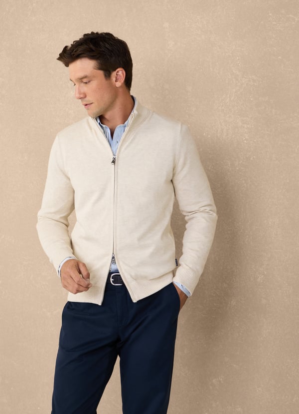 Façonnable cárdigan cierre cremallera