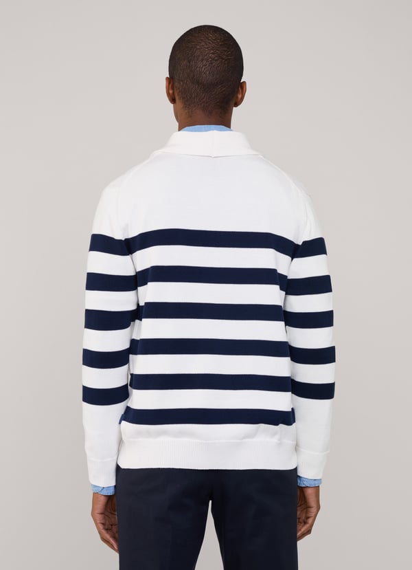 Façonnable Cárdigan Cuello Chal Rayas