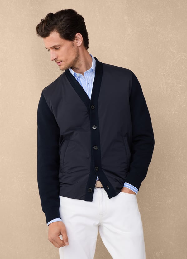 Façonnable cárdigan híbrido cierre de botones