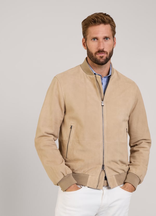 Façonnable cazadora bomber de ante