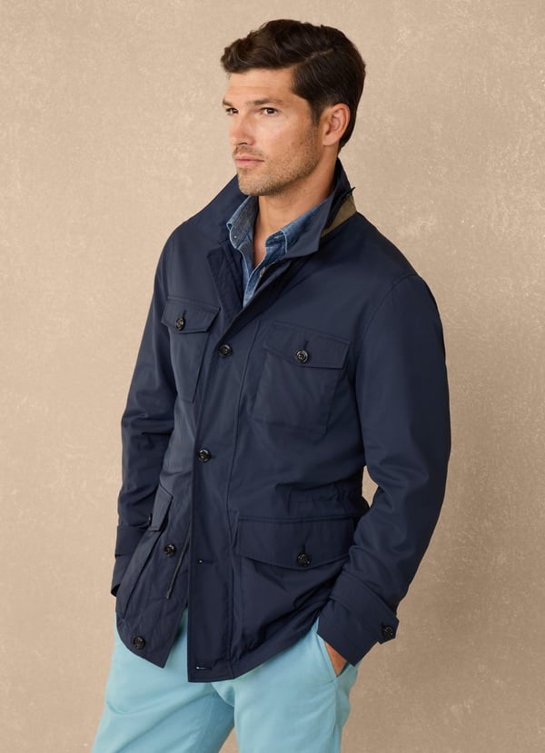 Façonnable chaqueta sahariana cuello camisero