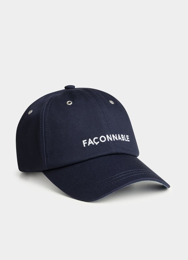 Façonnable gorra de gabardina bordada