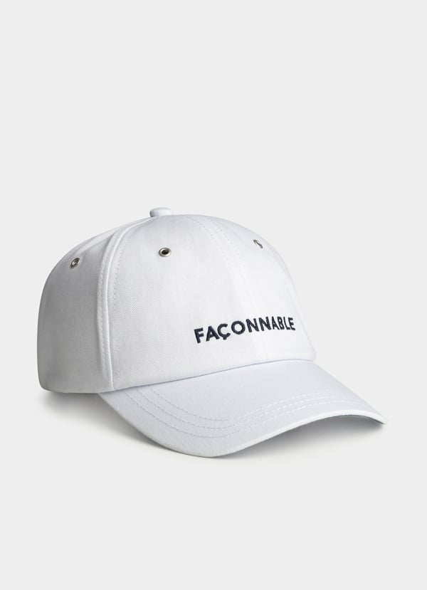 Façonnable gorra de gabardina bordada