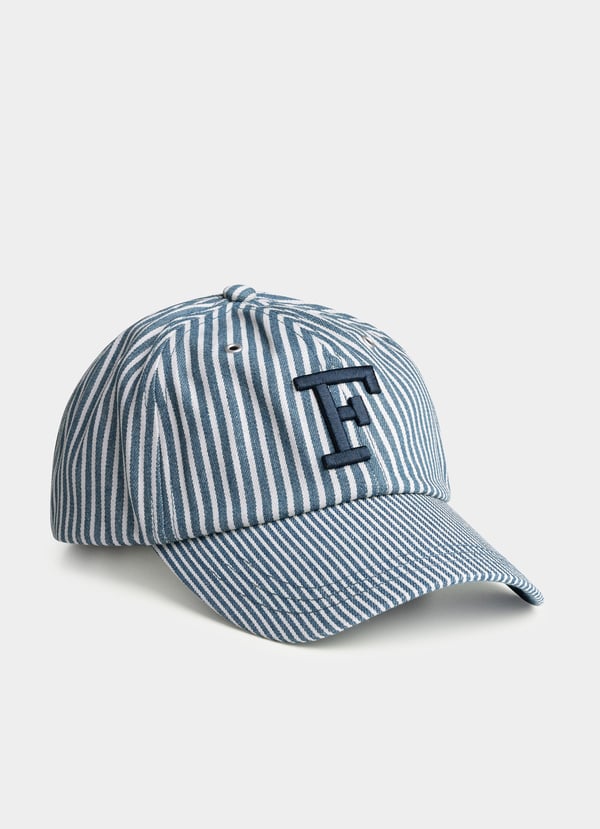 Façonnable gorra de rayas bordada