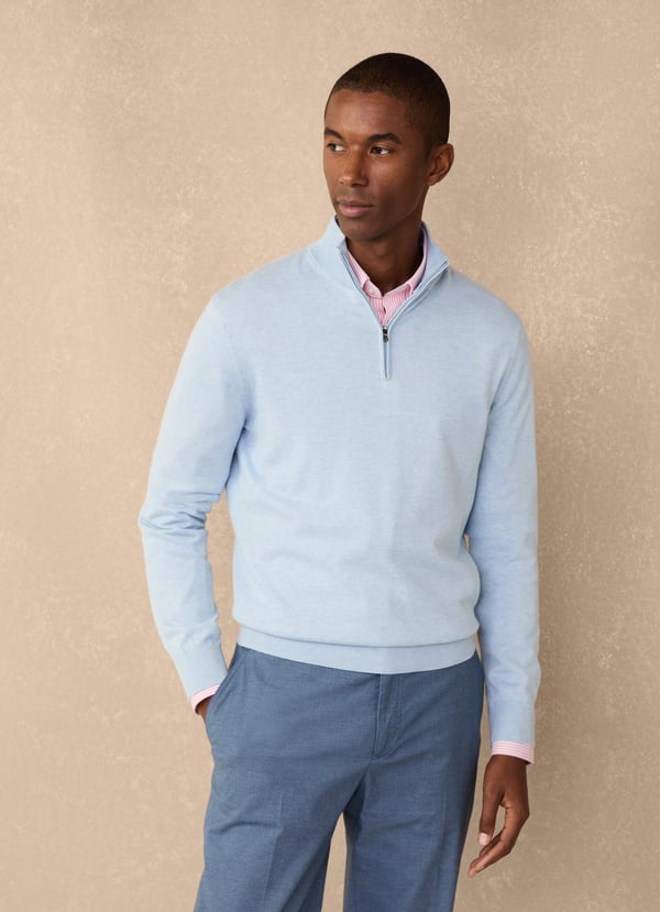 Façonnable jersey cierre media cremallera