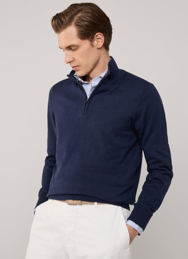 Façonnable jersey cierre media cremallera