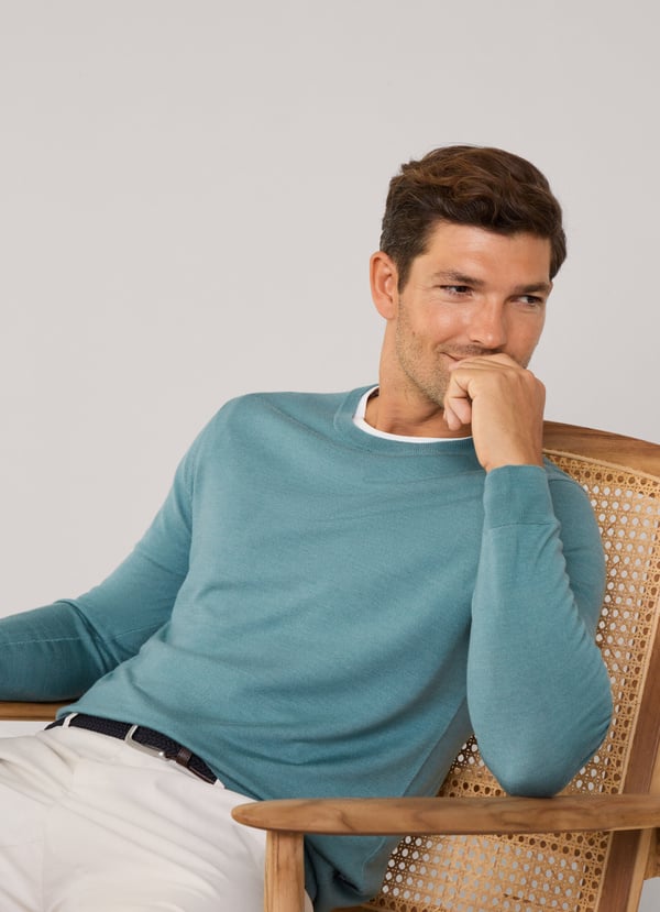 Façonnable jersey cuello redondo lana merino