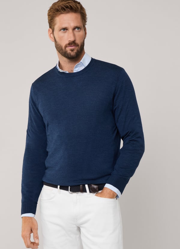 Façonnable jersey cuello redondo lana merino