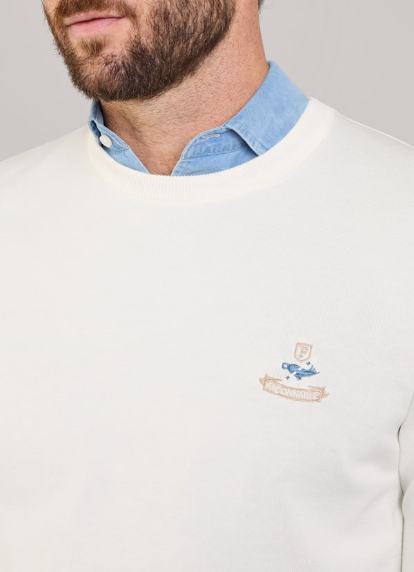 Façonnable Jersey Cuello Redondo Pájaro Bordado