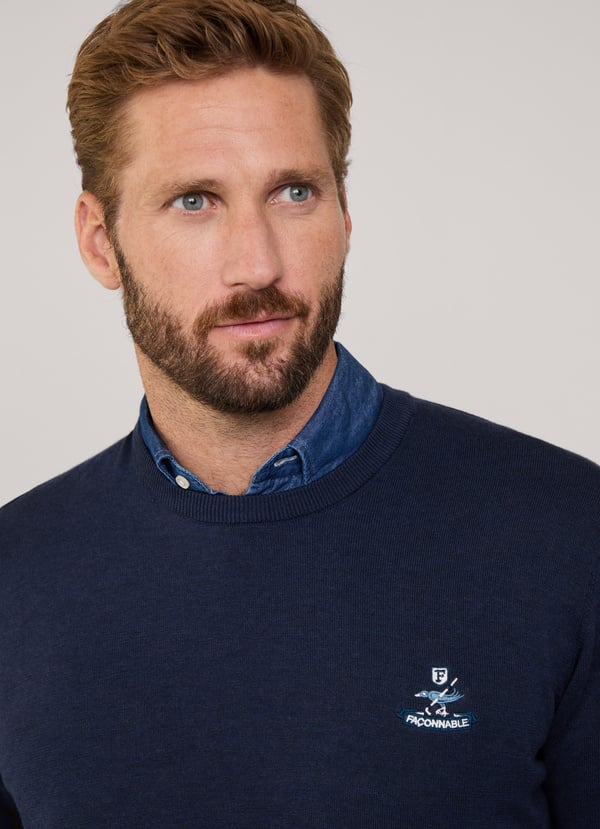 Façonnable Jersey Cuello Redondo Pájaro Bordado