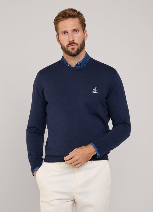 Façonnable Jersey Cuello Redondo Pájaro Bordado