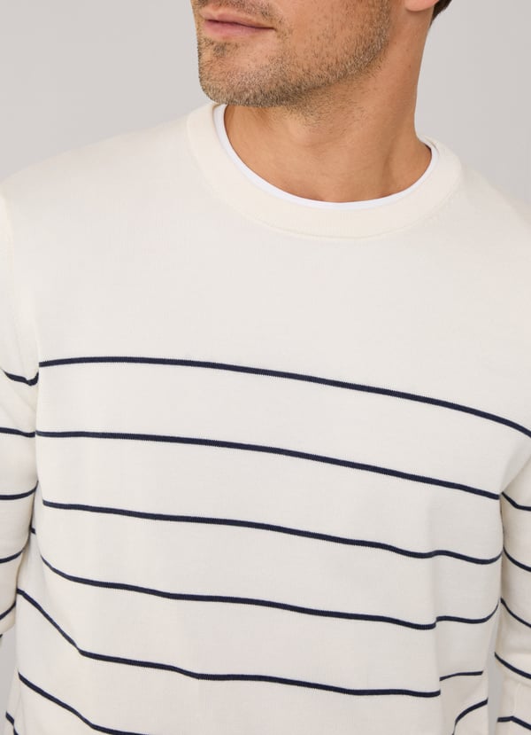 Façonnable Jersey Cuello Redondo Rayas Finas