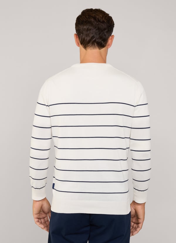 Façonnable Jersey Cuello Redondo Rayas Finas