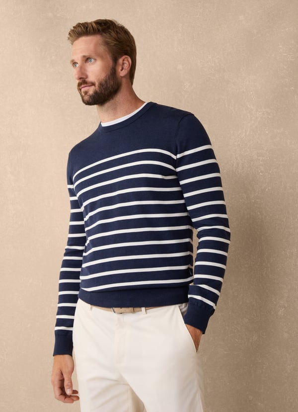 Façonnable jersey cuello redondo rayas