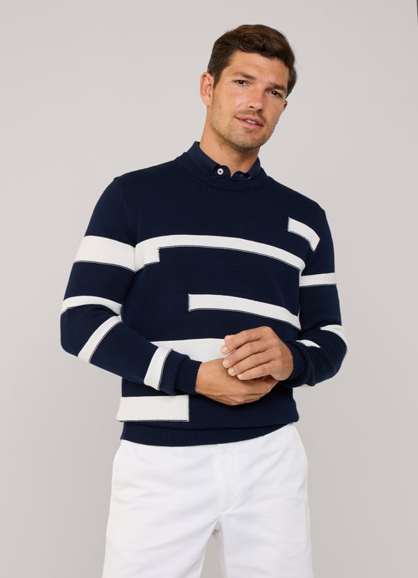 Façonnable Jersey Cuello Redondo Rayas