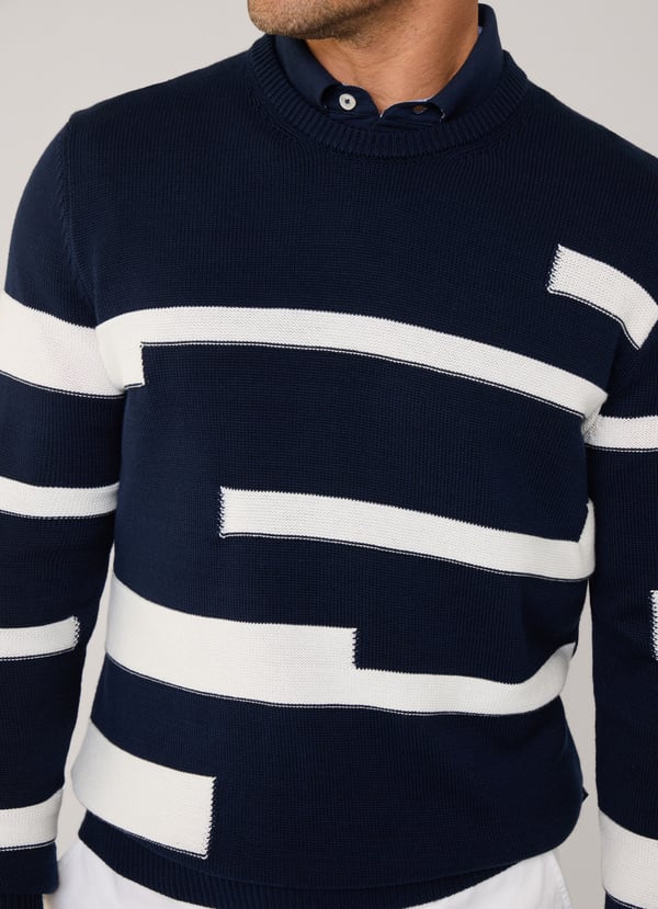 Façonnable Jersey Cuello Redondo Rayas