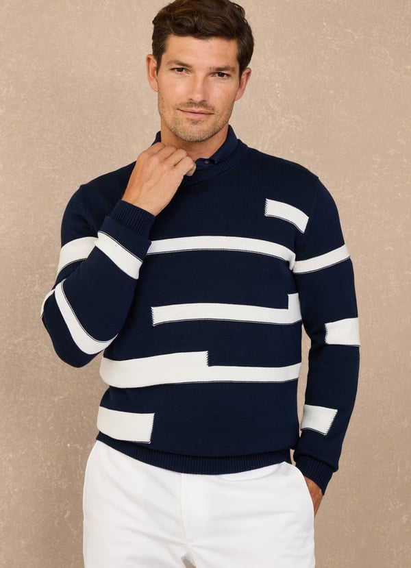 Façonnable jersey cuello redondo rayas