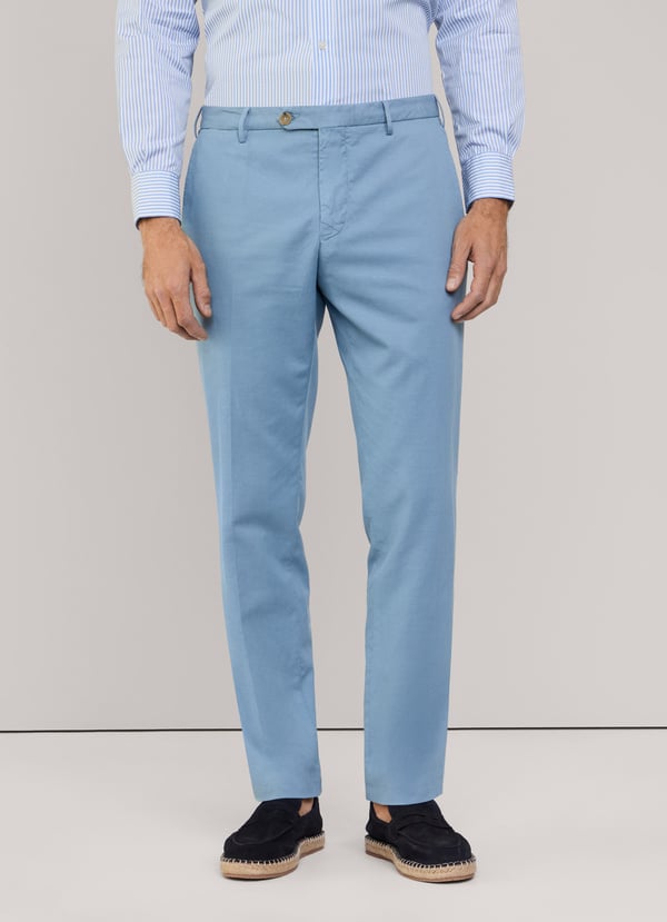 Façonnable Pantalón Algodón Lino Fit Regular