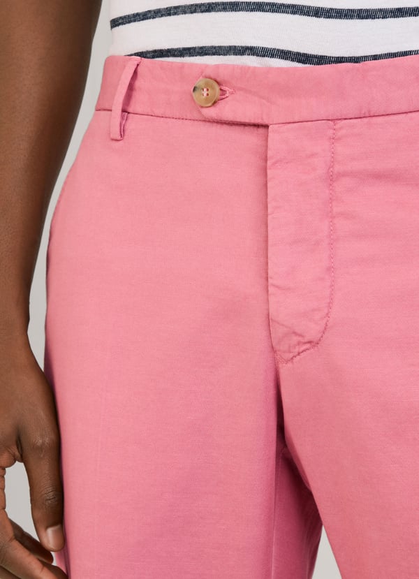 Façonnable Pantalón Algodón Lino Fit Regular