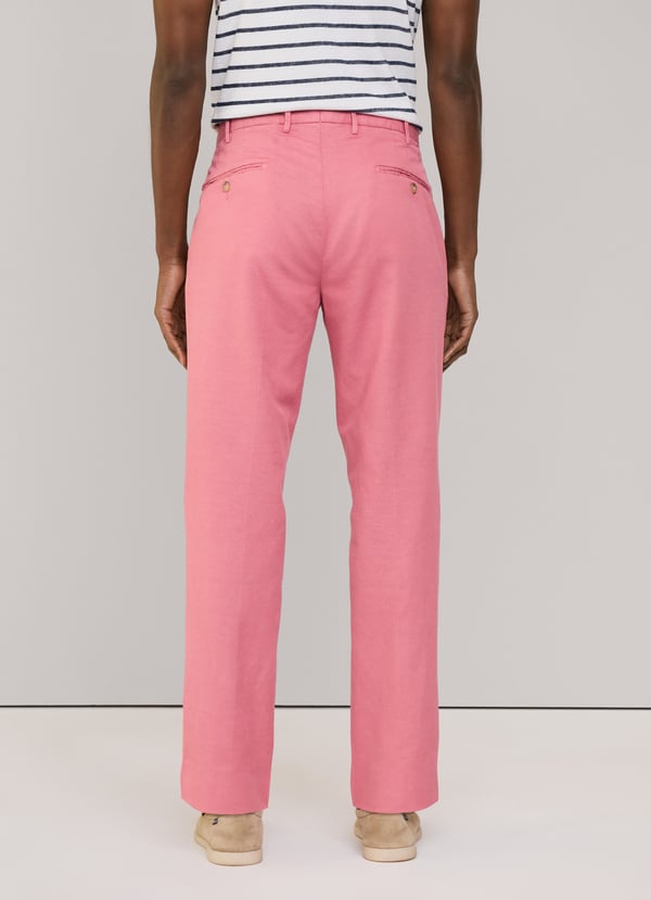 Façonnable Pantalón Algodón Lino Fit Regular