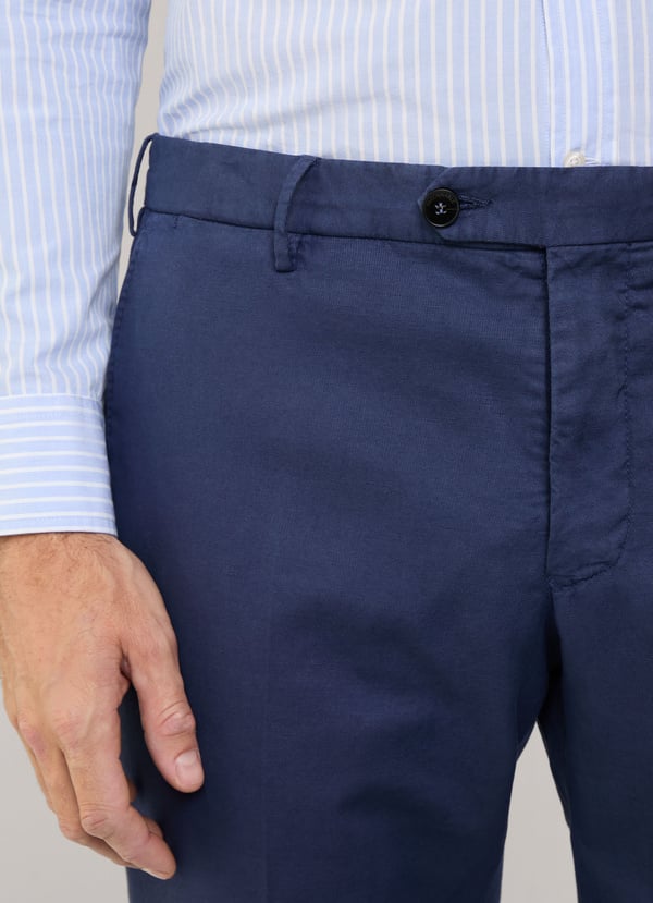 Façonnable Pantalón Algodón Lino Fit Regular