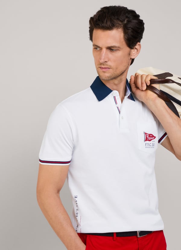 Façonnable polo color block fit regular