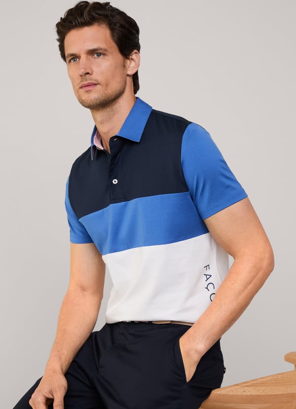 Façonnable polo color block fit regular
