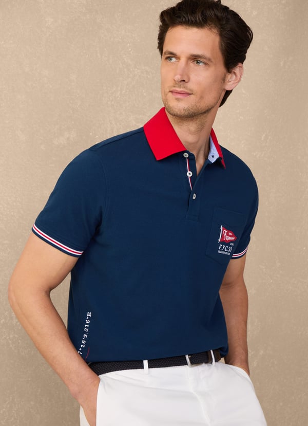 Façonnable polo color block fit regular