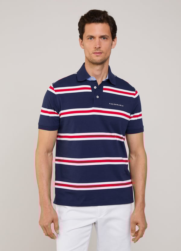 Façonnable Polo Pima Rayas Regimiento Fit Regular