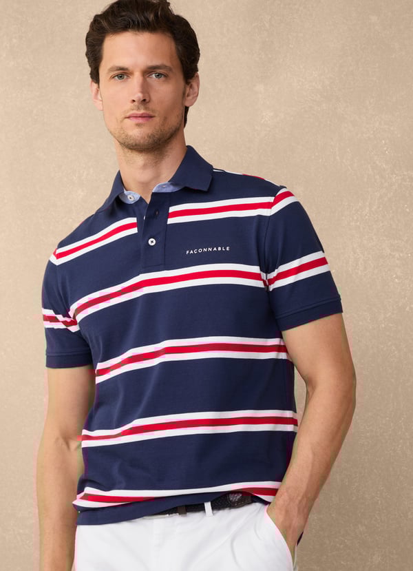 Façonnable polo pima rayas regimiento fit regular