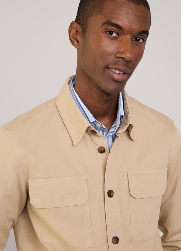 Façonnable Sobrecamisa Cargo Lino Algodón