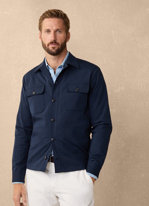 Façonnable sobrecamisa con bolsillos solapa