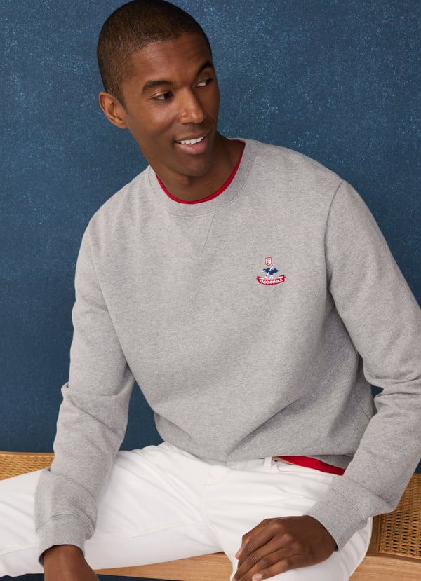 Façonnable sudadera cuello redondo pájaro bordado