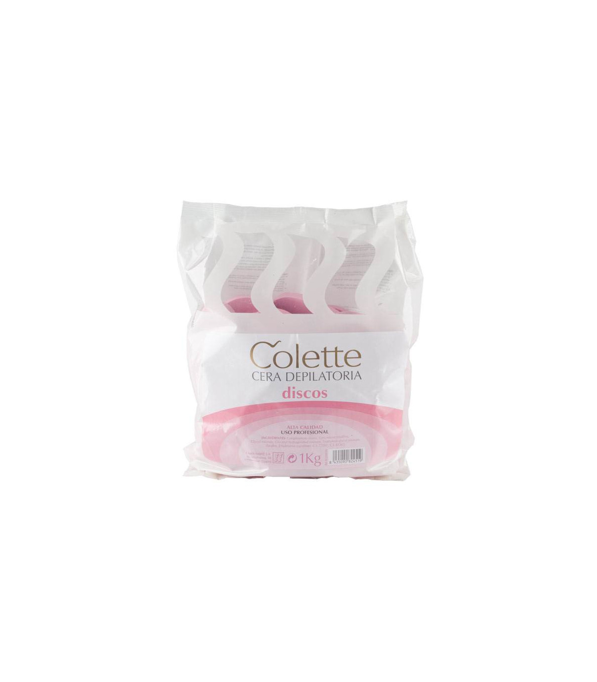 Fama fabre CERA COLETTE EN DISCOS ROSA PASTA B/1KG