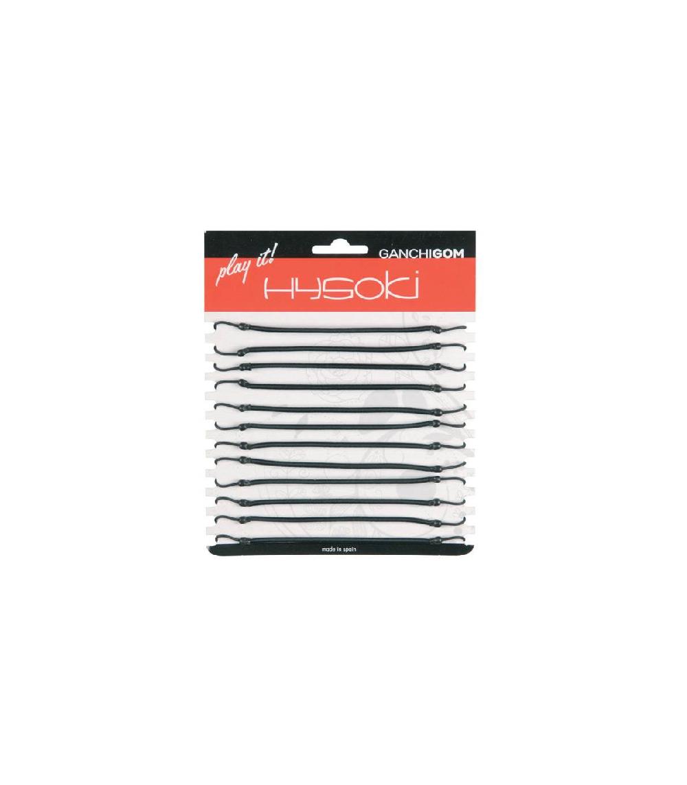 Fama fabre GOMA CON GANCHO (CARTÓN 12 U.) NEGRO