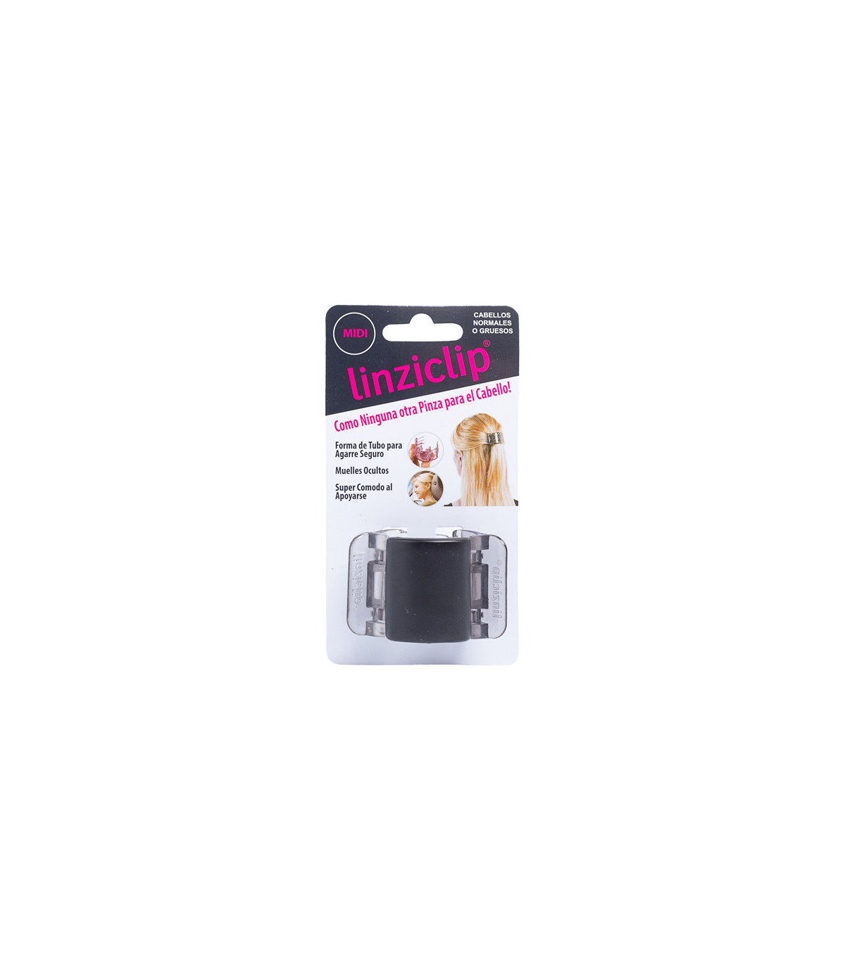 Fama fabre PINZA LINZICLIP MIDI NEGRO MATE