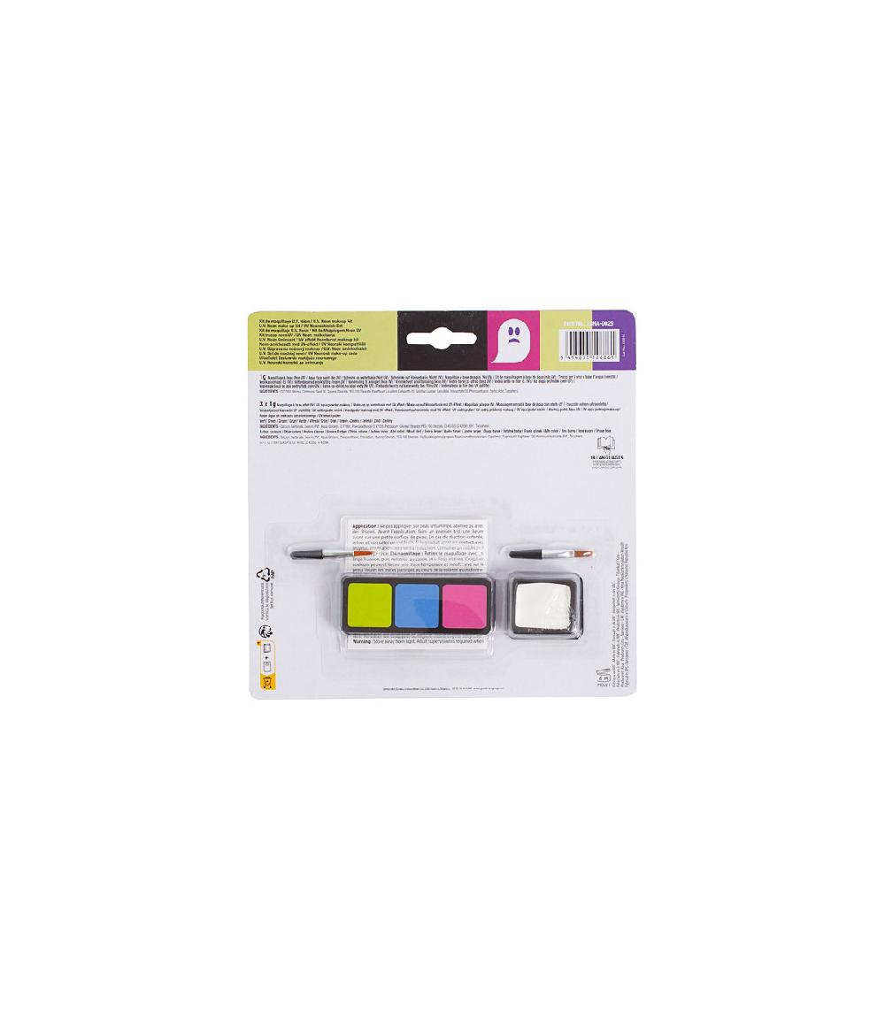 Fama Fabre KIT MAQUILLAJE HALLOWEEN UV (VERDE-AZUL-ROSA)