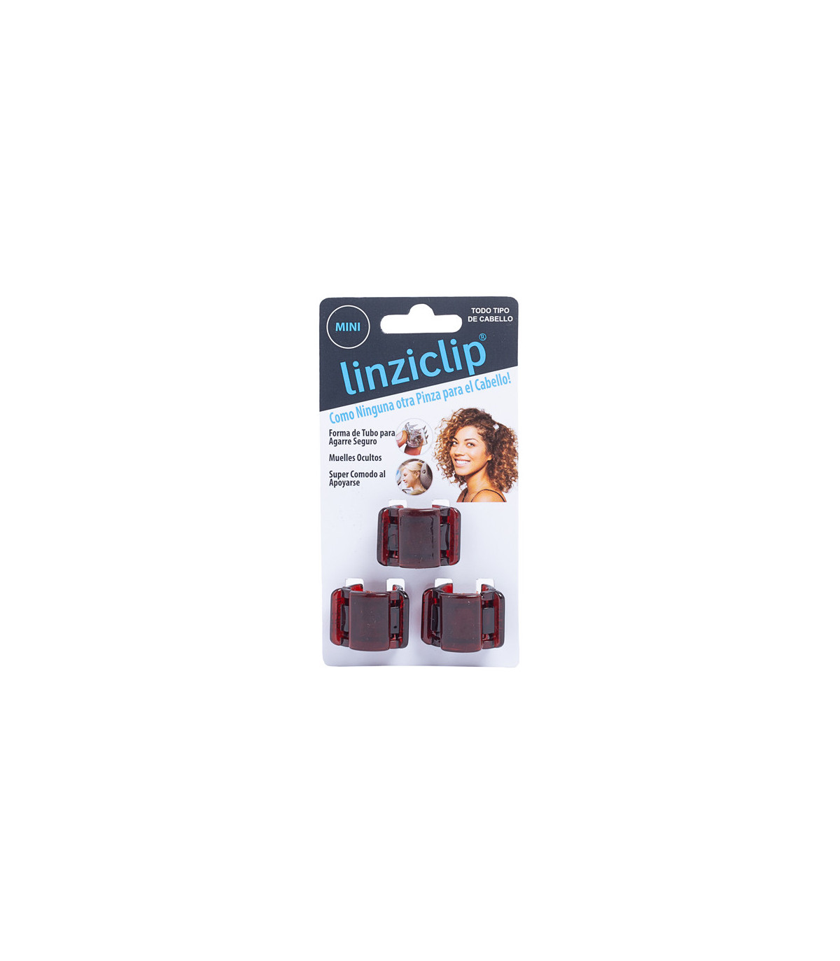 Fama fabre PINZA LINZICLIP MINI MARRÓN BRILLANTE (3 uds)