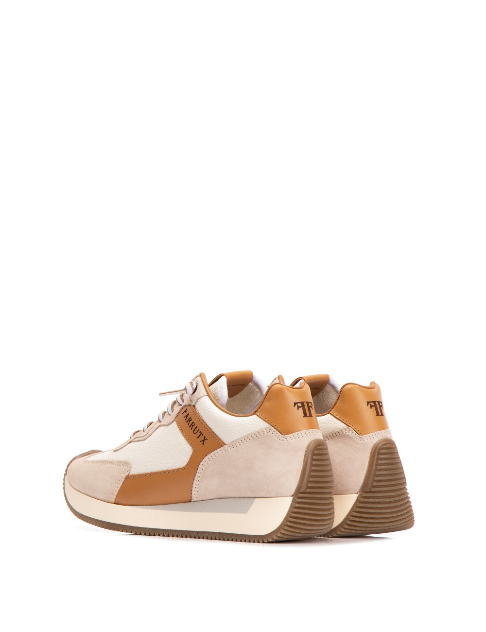 Farrutx LEYDI Piel Bombeada Blanca - Velour Hielo