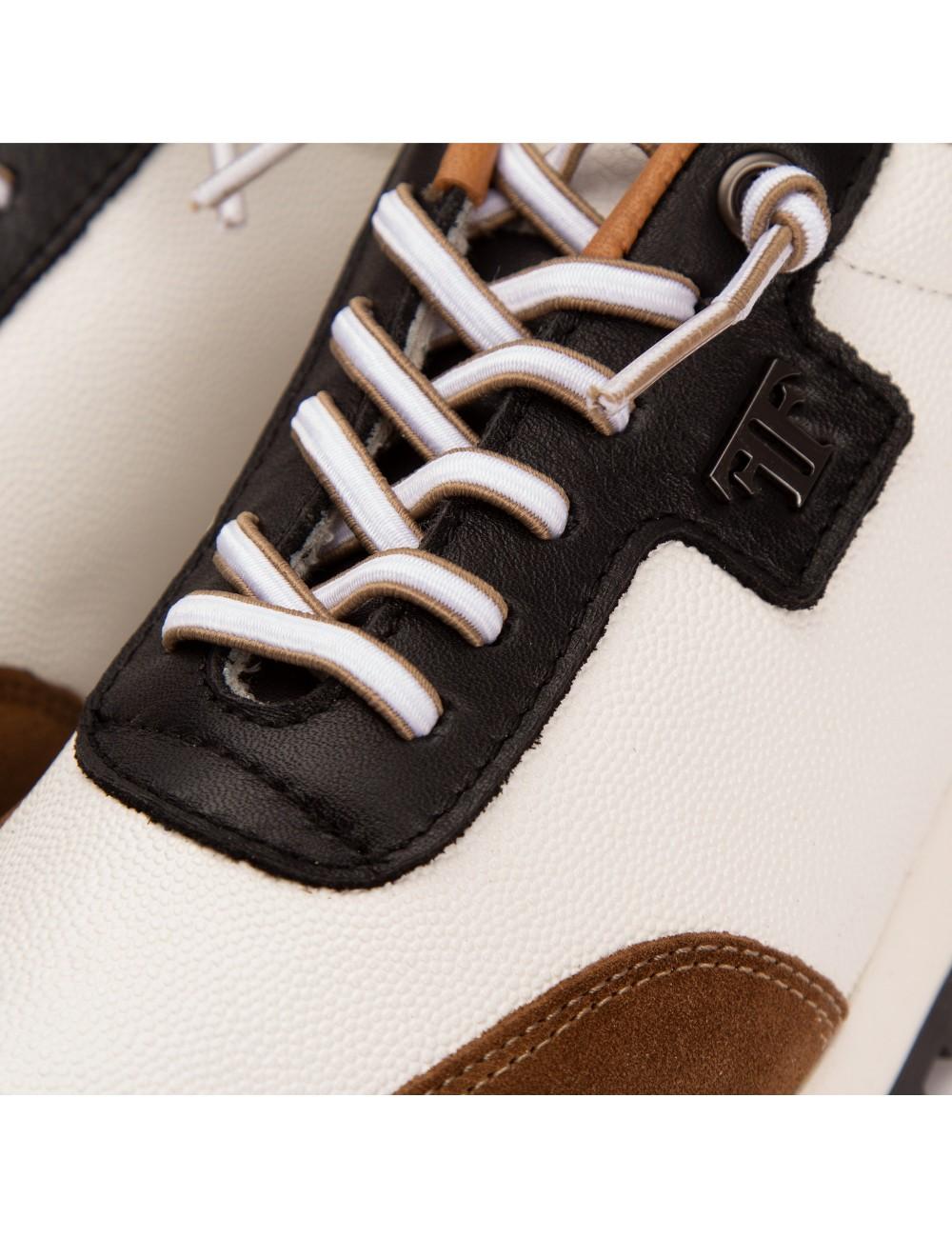 Farrutx MAELIA Grabado Lagarto Blanca - Velour Cuero