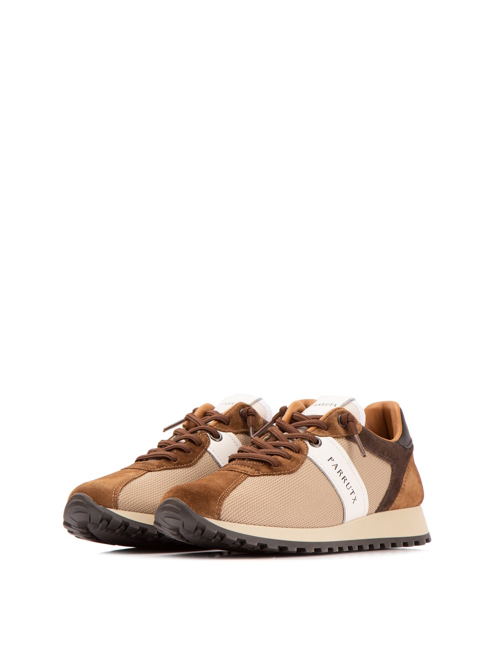 Farrutx MANON -BIS Tejido Camel - Velour Cuero