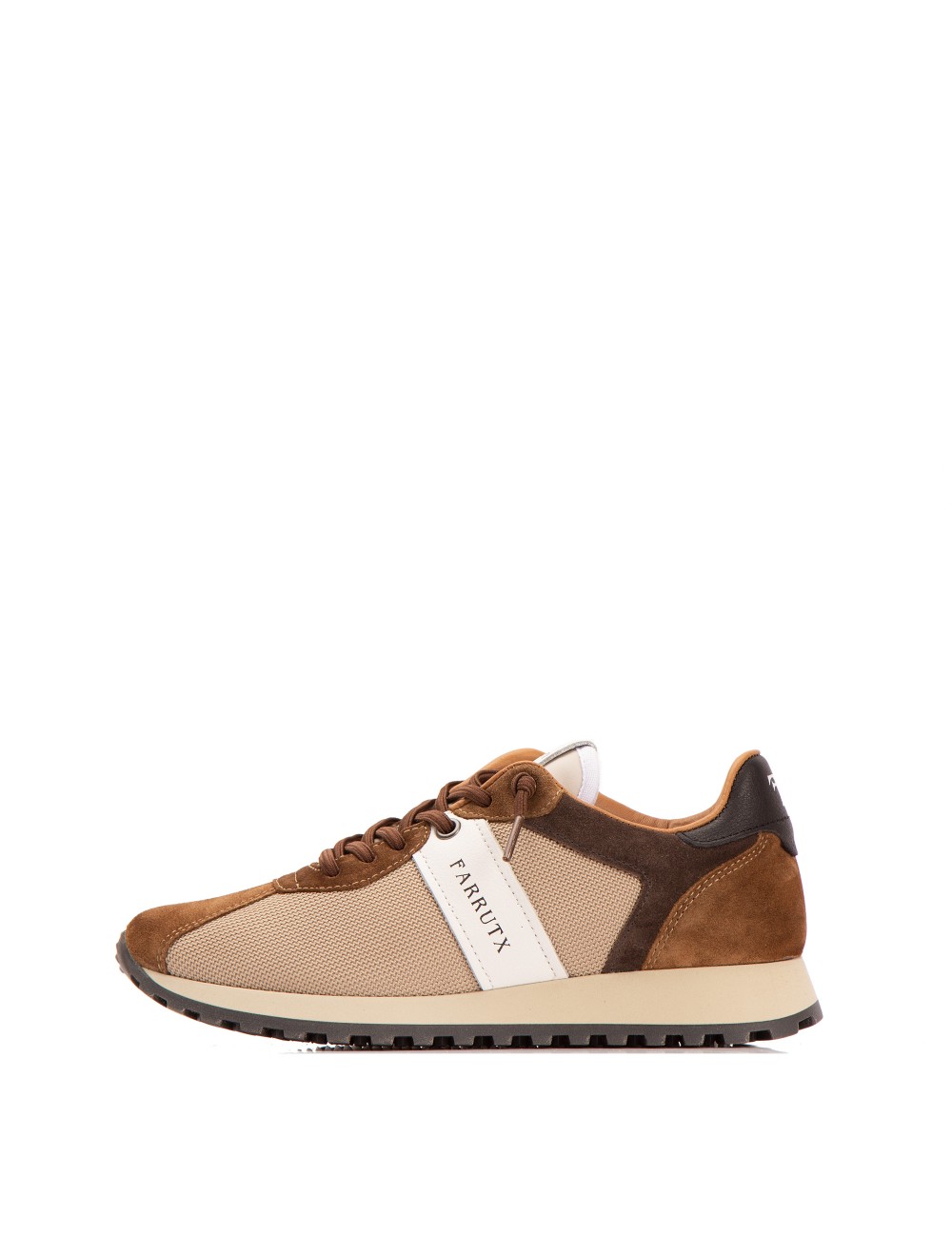 Farrutx MANON -BIS Tejido camel - Velour cuero
